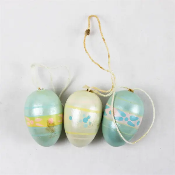 Set of 24 Pastel Easter Egg Ornaments Lightweight Holiday Decor