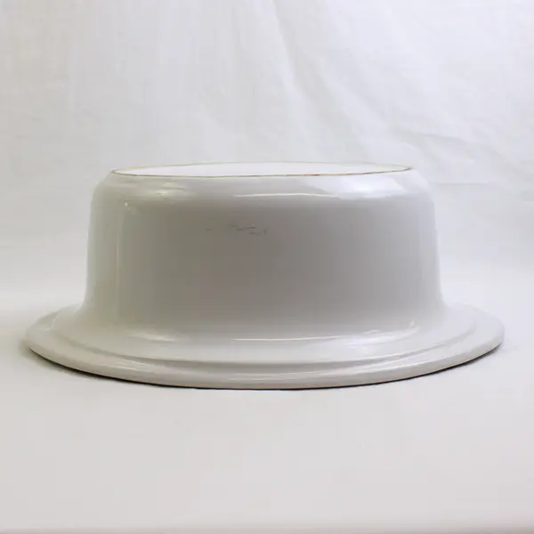 Unbranded Solid White Oval Slow Cooker Ceramic Interior Bowl 16.5" & Clear Lids