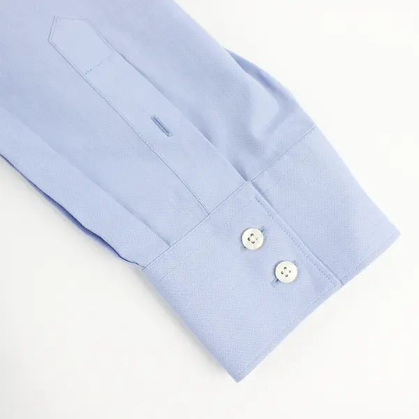 Eddie Bauer Men's 3XL Blue Herringbone Long Sleeve Button Up Dress Shirt