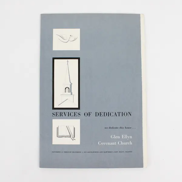 Glen Ellyn Covenant Church Services Of Dedication Booklet 1957 Illinois 