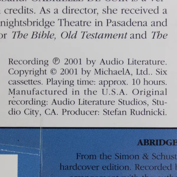 City Of Dreams By Beverly Swerling (Audiobook, 6 Cassettes)