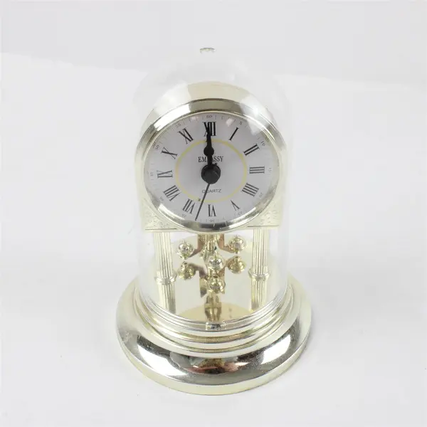 Embassy Quartz Anniversary Mantel Clock 5in AA Battery Missing Cover