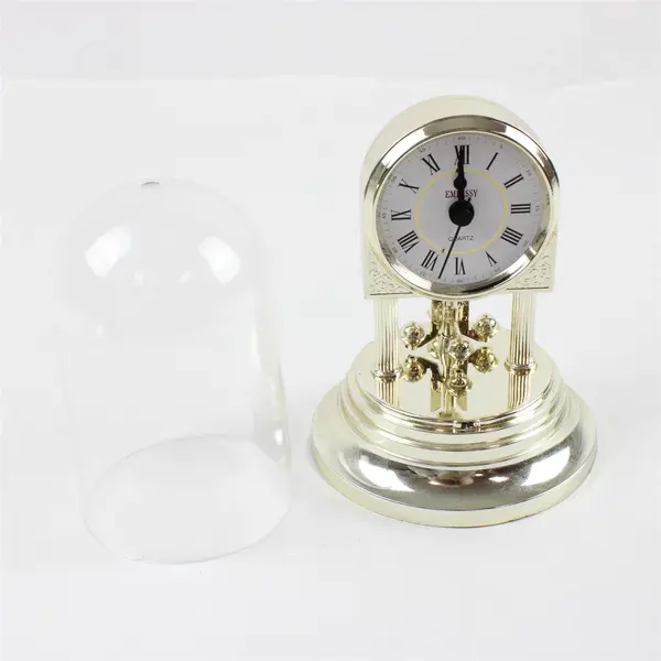 Embassy Quartz Anniversary Mantel Clock 5in AA Battery Missing Cover