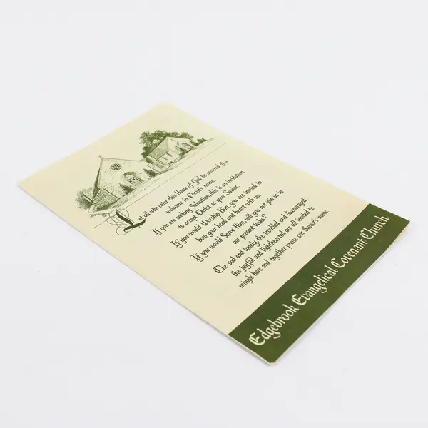 Edgebrook Evangelical Covenant Church Chicago Illinois Pamphlet August 1970