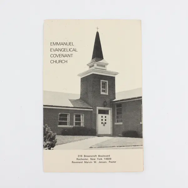Emmanuel Evangelical Covenant Church Rochester New York Pamphlet June 1980
