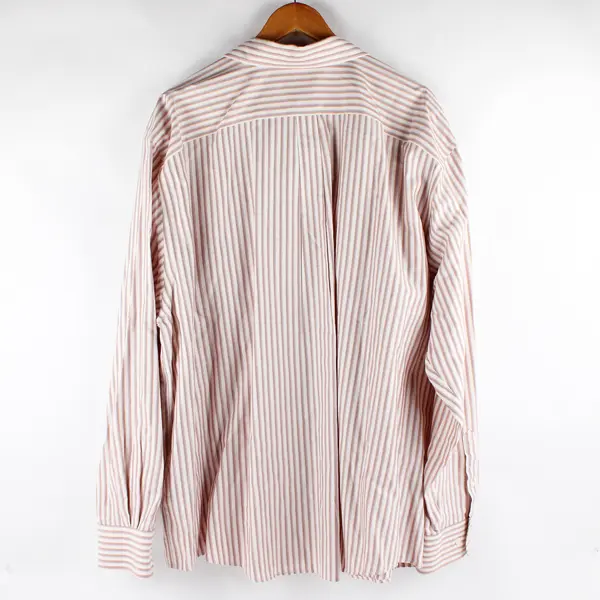 Vtg Eddie Bauer Men's 3XL Multicolor Striped 100% Cotton Button Up Dress Shirt