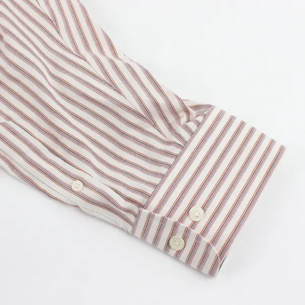 Vtg Eddie Bauer Men's 3XL Multicolor Striped 100% Cotton Button Up Dress Shirt