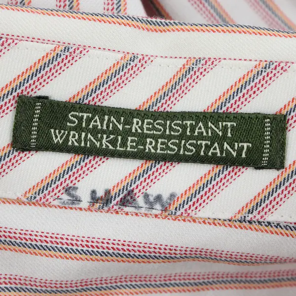 Vtg Eddie Bauer Men's 3XL Multicolor Striped 100% Cotton Button Up Dress Shirt