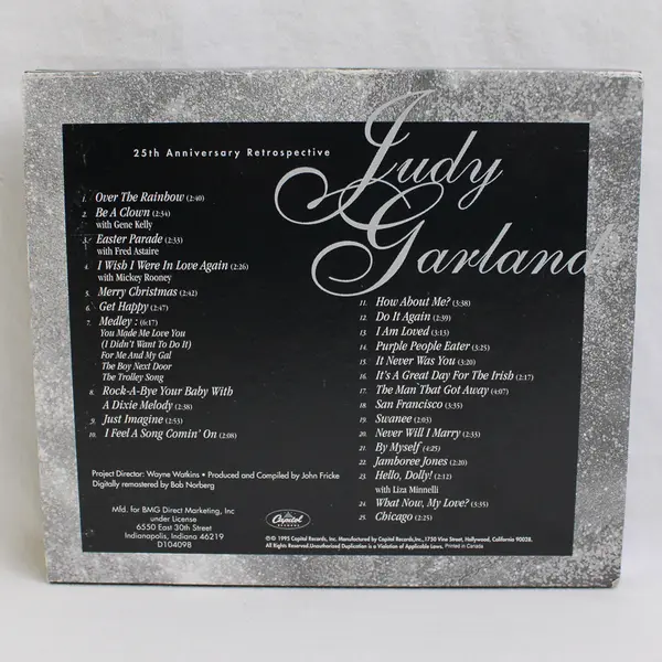25th Anniversary Retrospective by Judy Garland CD w/booklet, 1995 #D104098