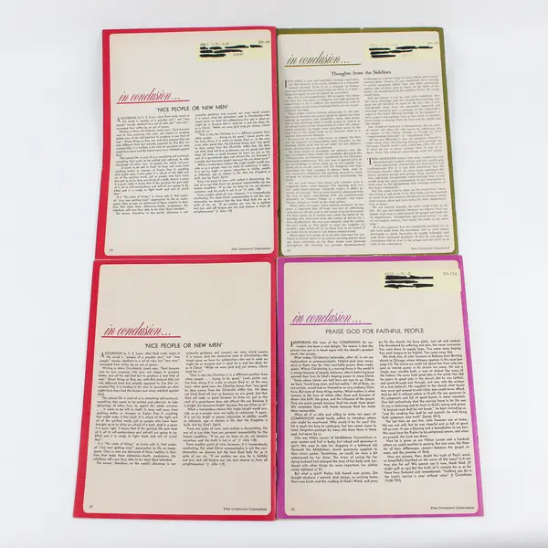 Lot Of 4 The Covenant Companion Magazines June July Sept 1970 Evangelical 