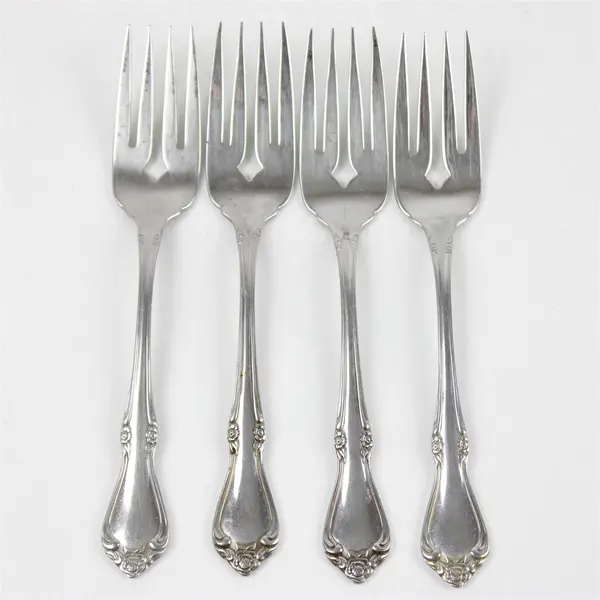 Set of 4 Oneida Celebrity Stainless Salad Forks 6.25in