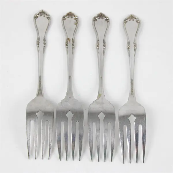 Set of 4 Oneida Celebrity Stainless Salad Forks 6.25in