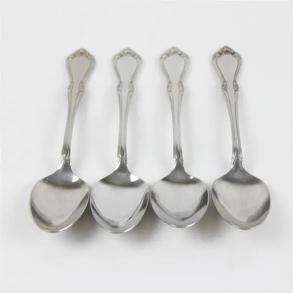 Set of 4 Oneida Celebrity Stainless Teaspoons 6in Flatware