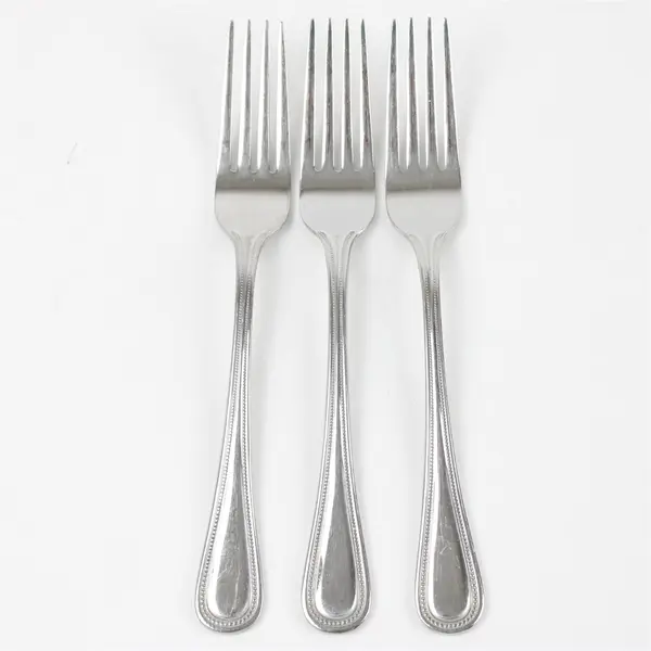 Set of 3 Wallace Silversmiths Continental Bead Stainless Dinner Forks