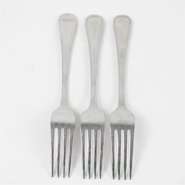 Set of 3 Wallace Silversmiths Continental Bead Stainless Dinner Forks