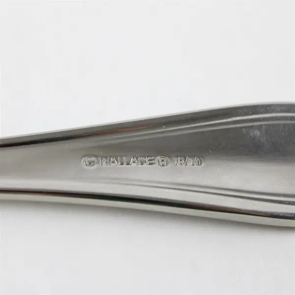 Set of 5 Wallace Silversmiths Continental Bead Stainless Oval Soup Spoons