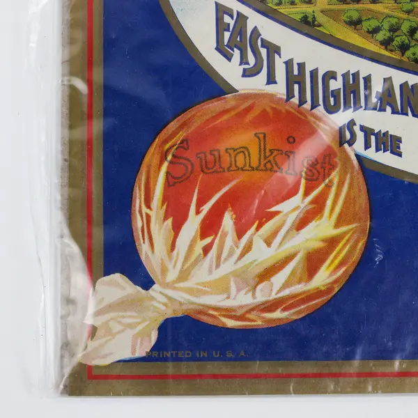 Gold Buckle Brand Orange Crate Label Sunkist San Bernardino California 