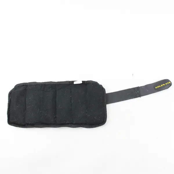 Gold's Gym Solid Black Color Adjustable Ankle Weights 2.5 lbs Left & Right Set