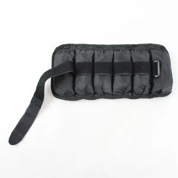 Gold's Gym Solid Black Color Adjustable Ankle Weights 2.5 lbs Left & Right Set