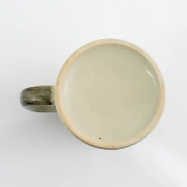 Tan Raised Relief Ceramic Golf Motif Coffee Mug