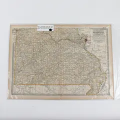 Vintage Missouri Southern Part Map 1897 From Century Atlas 1902