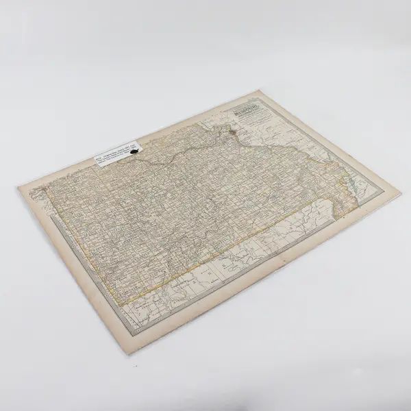 Vintage Missouri Southern Part Map 1897 From Century Atlas 1902