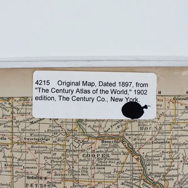 Vintage Missouri Southern Part Map 1897 From Century Atlas 1902