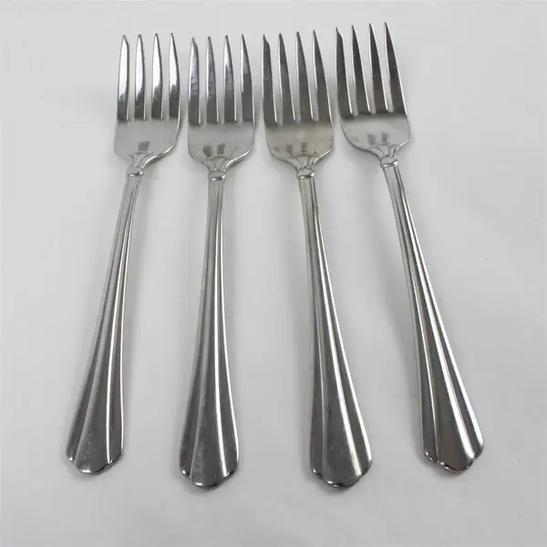 Set of 4 Oneida Tripoli Stainless Salad Forks 6.5in 