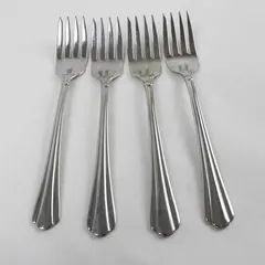 Set of 4 Oneida Tripoli Stainless Salad Forks 6.5in 