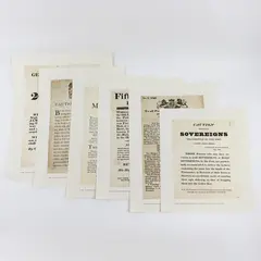Set Of 6 19th Century Handbills & Posters Archives British Post Office Reprints
