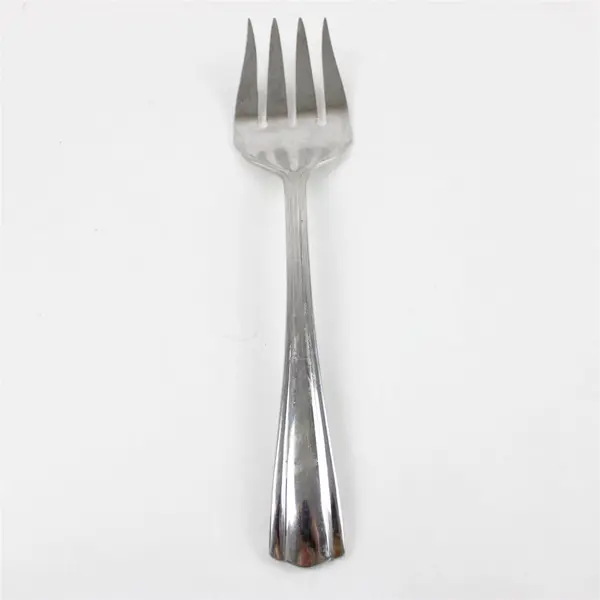 Lot of 2 Hampton Silversmiths Stainless Serving Spoon & Medium Serving Fork