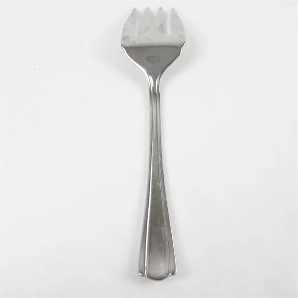 Lot of 2 Hampton Silversmiths Stainless Serving Spoon & Medium Serving Fork