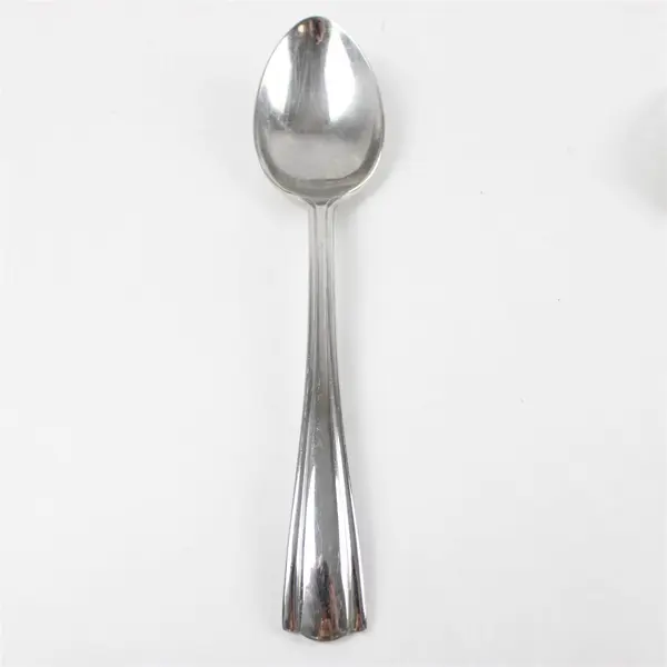 Lot of 2 Hampton Silversmiths Stainless Serving Spoon & Medium Serving Fork