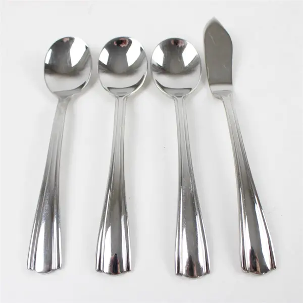 Lot of 4 Hampton Silversmiths Stainless 3 Sugar Spoons & A Butter Knife