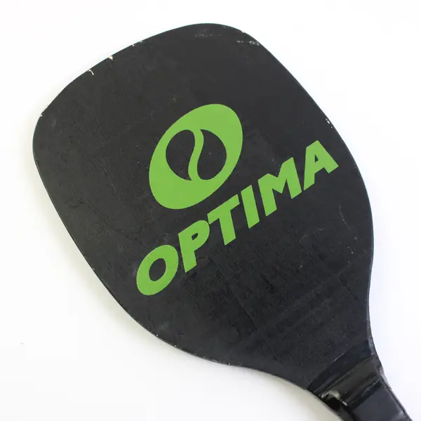 Lot Of 2 Optima Wooden Pickleball Paddles Black/Green Sports