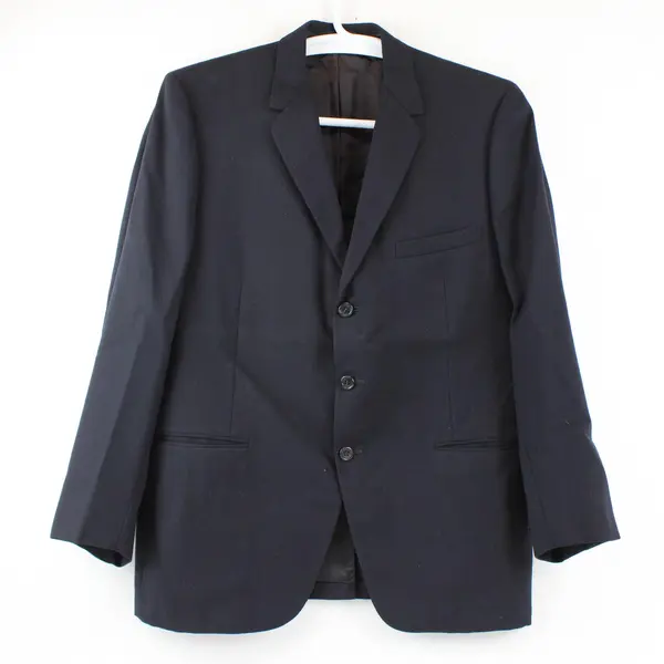 Vintage Lonbrooke Custom Meier & Frank Co. Men's 42 Black Pinstripe Suit Jacket