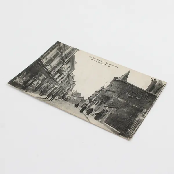 Vintage Bourges Rue des Arenes Hotel Cujas France Litho Postcard 1910s