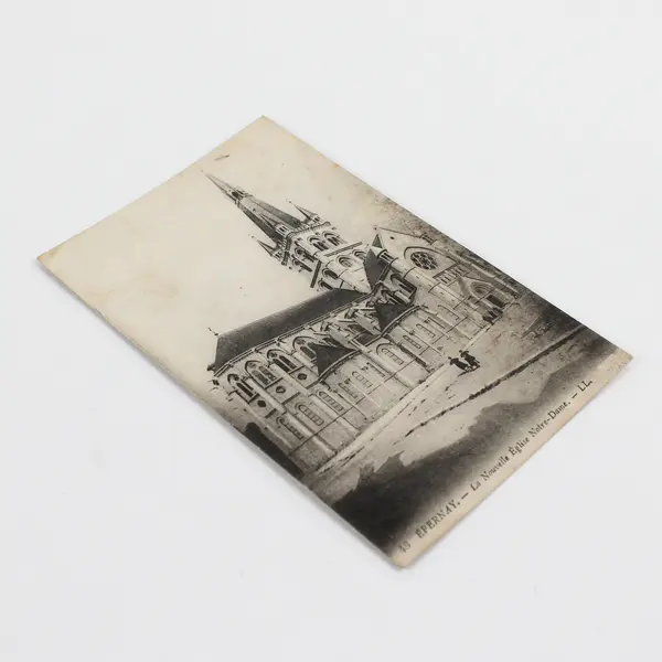 Vintage Epernay Notre-Dame Church France Litho Postcard 1910s