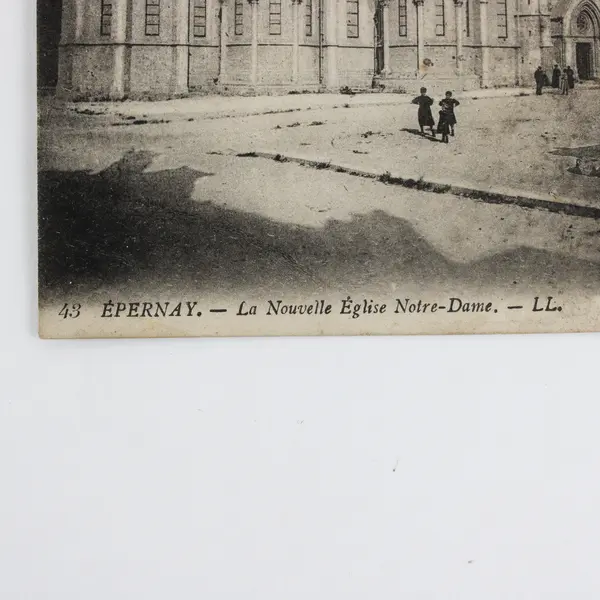 Vintage Epernay Notre-Dame Church France Litho Postcard 1910s