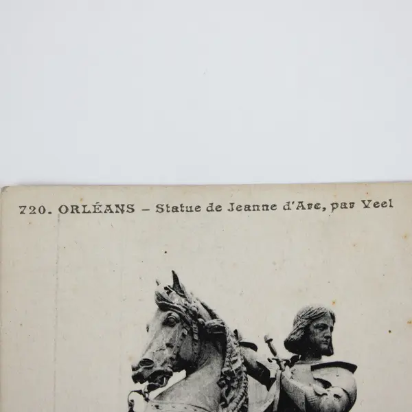 Vintage Orleans Joan Of Arc Statue France Litho Postcard 1910s