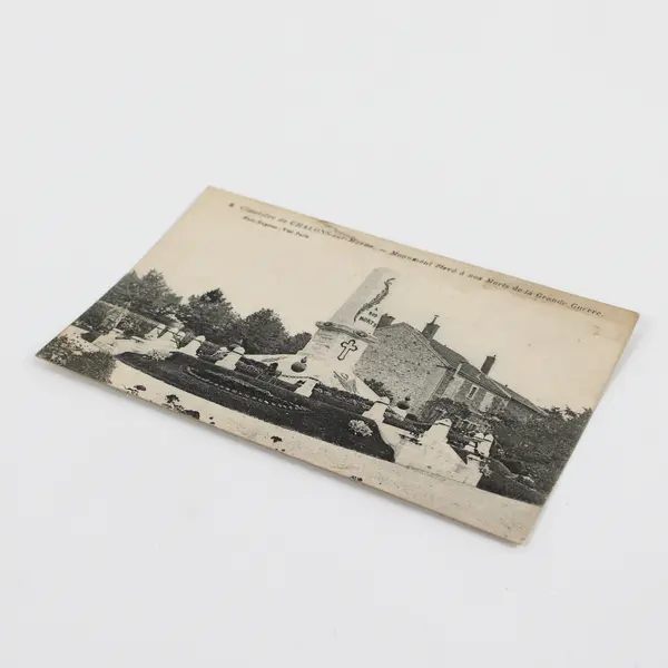 Vintage Chalons-sur-Marne Cemetery Monument WWI France Litho Postcard 1910s