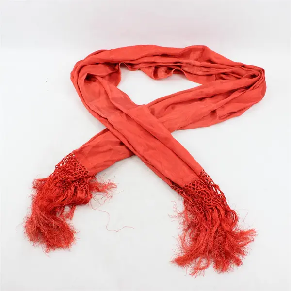 Lot of 4 Unbranded Vintage Scarves - Various Shades and Textures - FLAWED