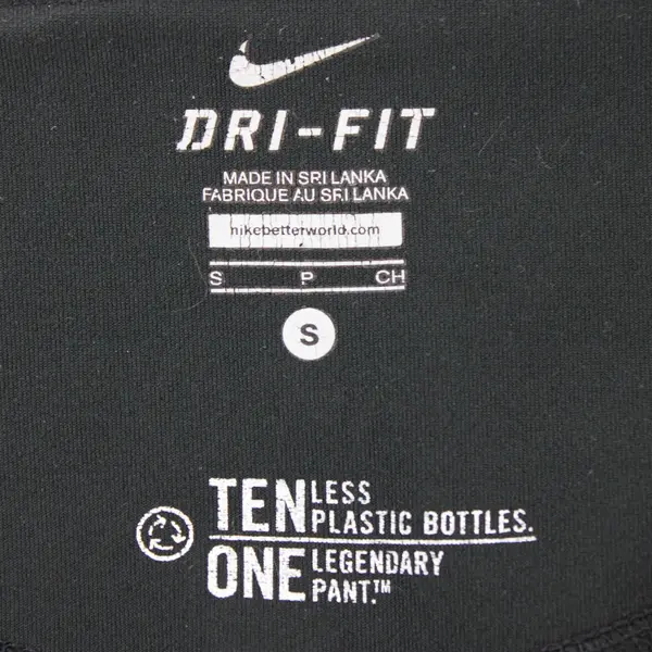 Nike Dri-FIT Women's S Black Capri Cropped Leggings - Ten Less Plastic Bottles