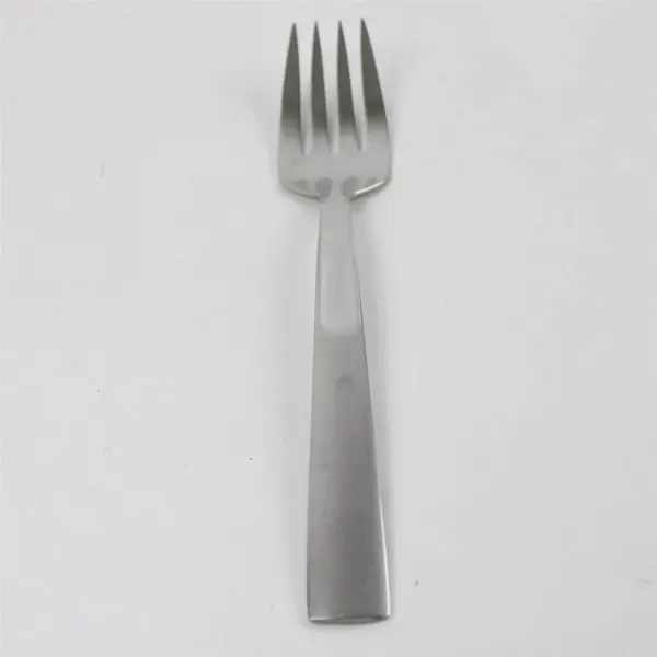 Set of 4 Oneida Satin Scoop Stainless Medium Solid Cold Meat Serving Forks