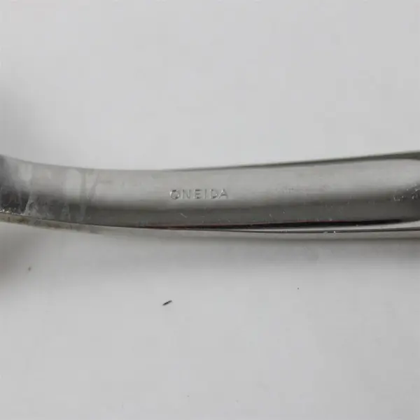 Set of 4 Oneida Satin Scoop Stainless Medium Solid Cold Meat Serving Forks