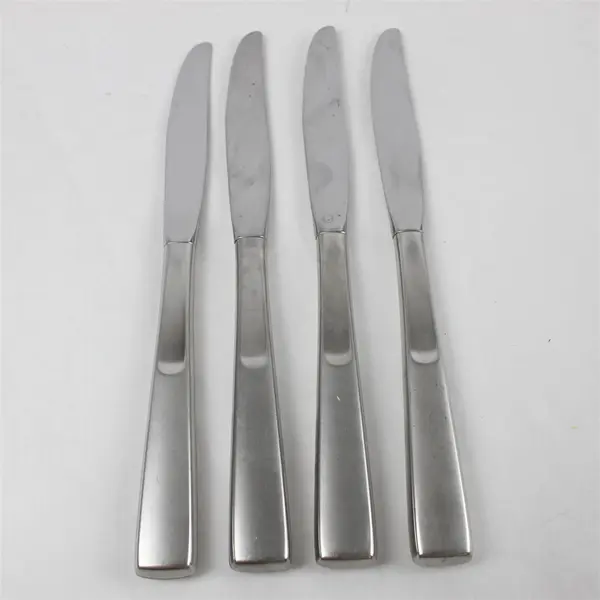 Set of 4 Oneida Satin Scoop Stainless Modern Hollow Knives