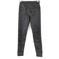 KYODAN Women's XS Petite Black Camo Fleece Lined Leggings