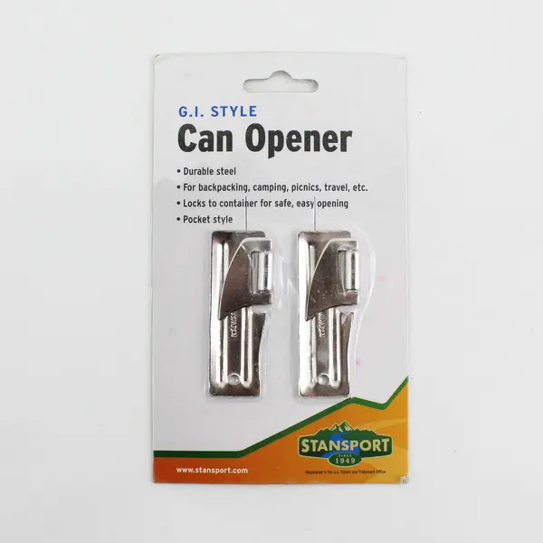 Stansport Steel Can Opener Camping Backpacking Travel Durable
