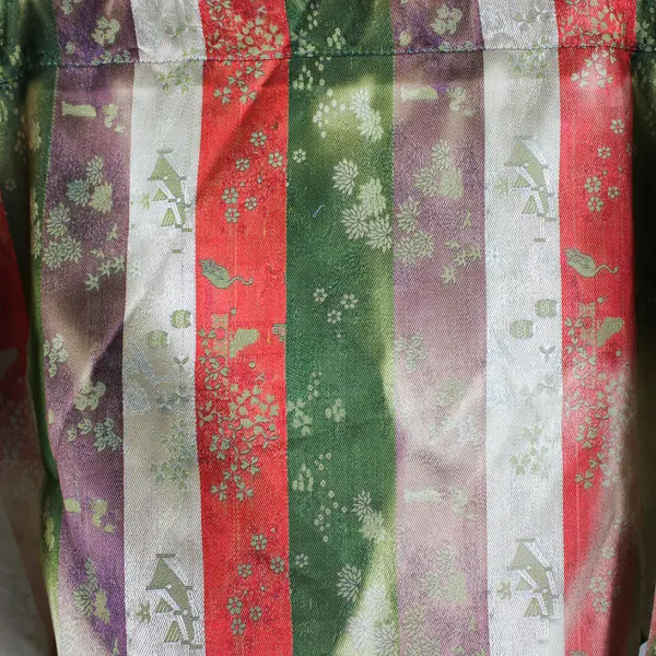 Lot Of 4 Unbranded Matching Multicolor Asian Style Cafe/Tier Curtains 124" x 14"