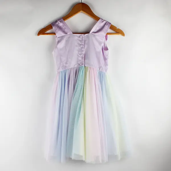 Jona Michelle Pastel Rainbow Sequin Tutu Dress Girls' Size 7